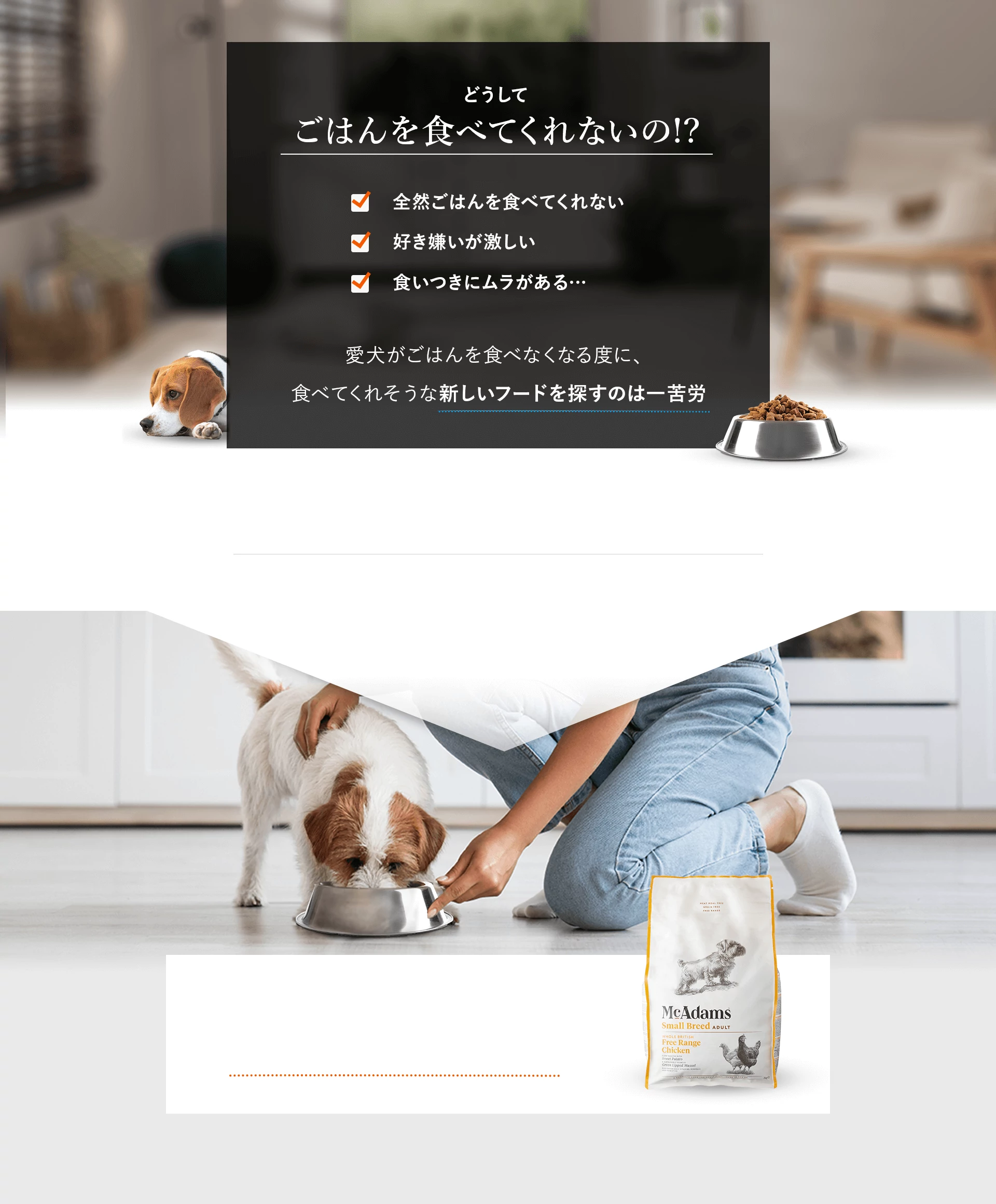 どうしてご飯を食べてくれないの？愛犬がご飯を食べなくなる度に、食べてくれそうな新しいフードを探すのは一苦労