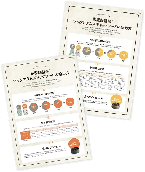 獣医師監修マックアダムズドッグフード、獣医師監修マックアダムズキャットフードの始め方